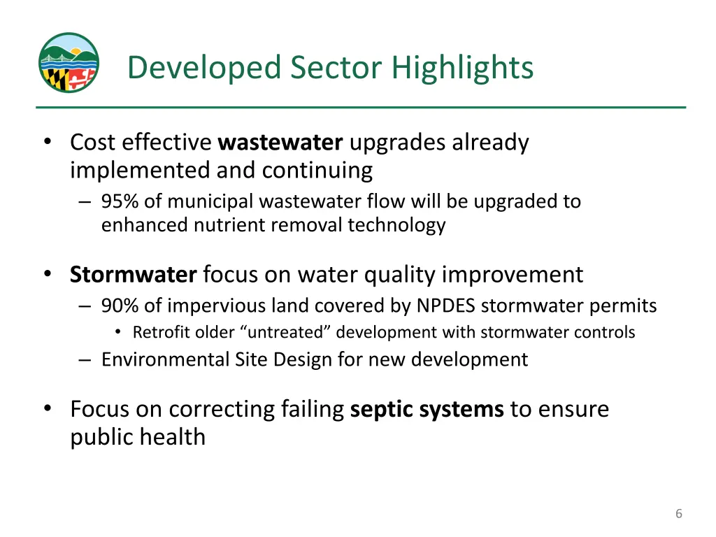 developed sector highlights