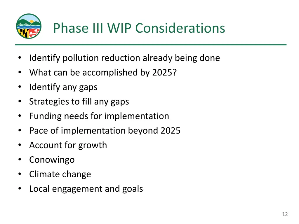phase iii wip considerations