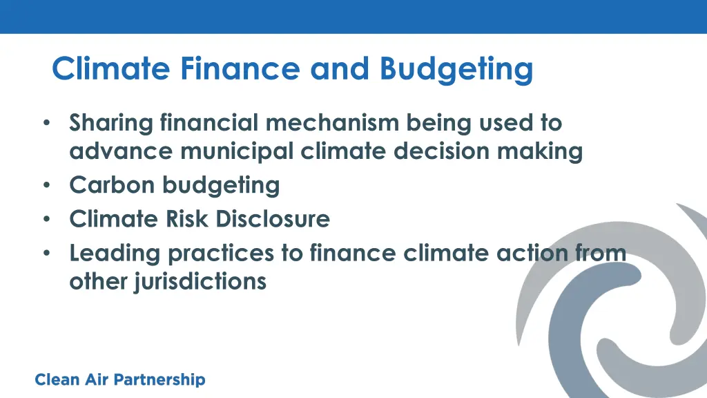 climate finance and budgeting