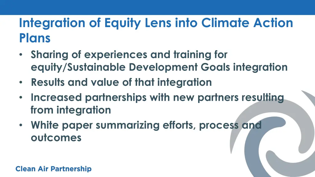 integration of equity lens into climate action
