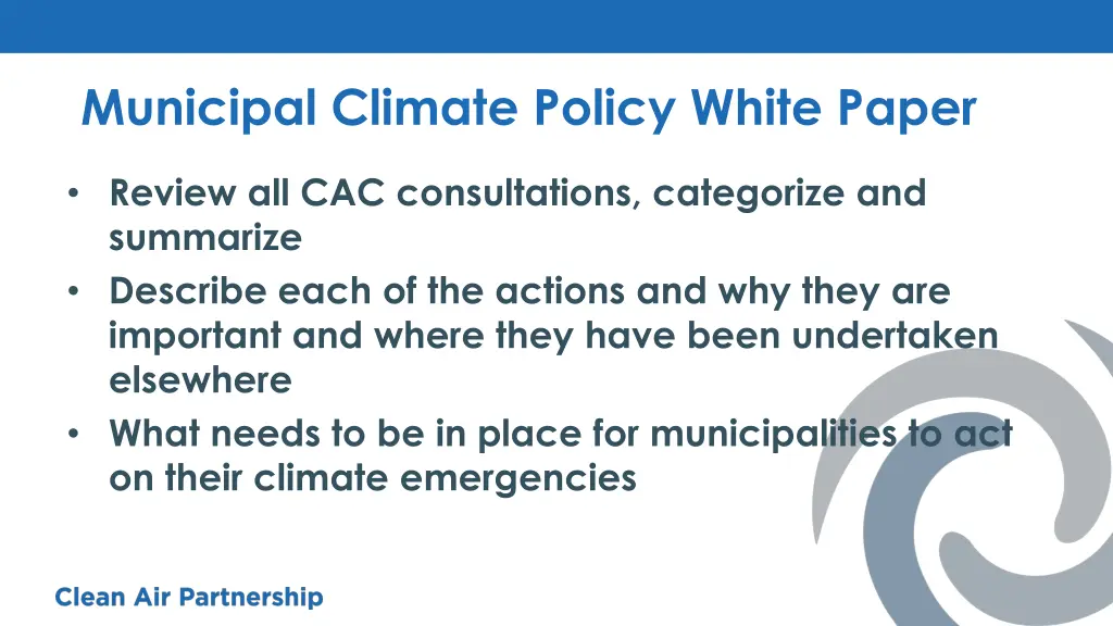 municipal climate policy white paper