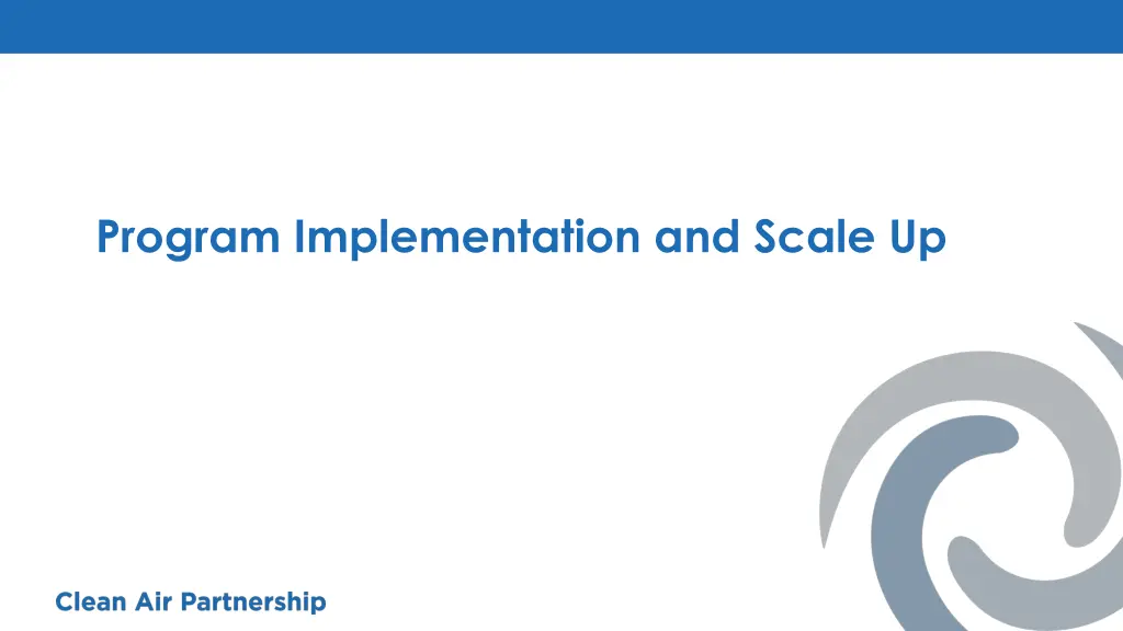 program implementation and scale up