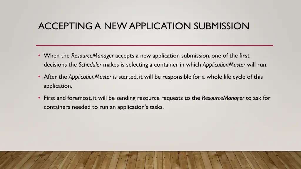 accepting a new application submission