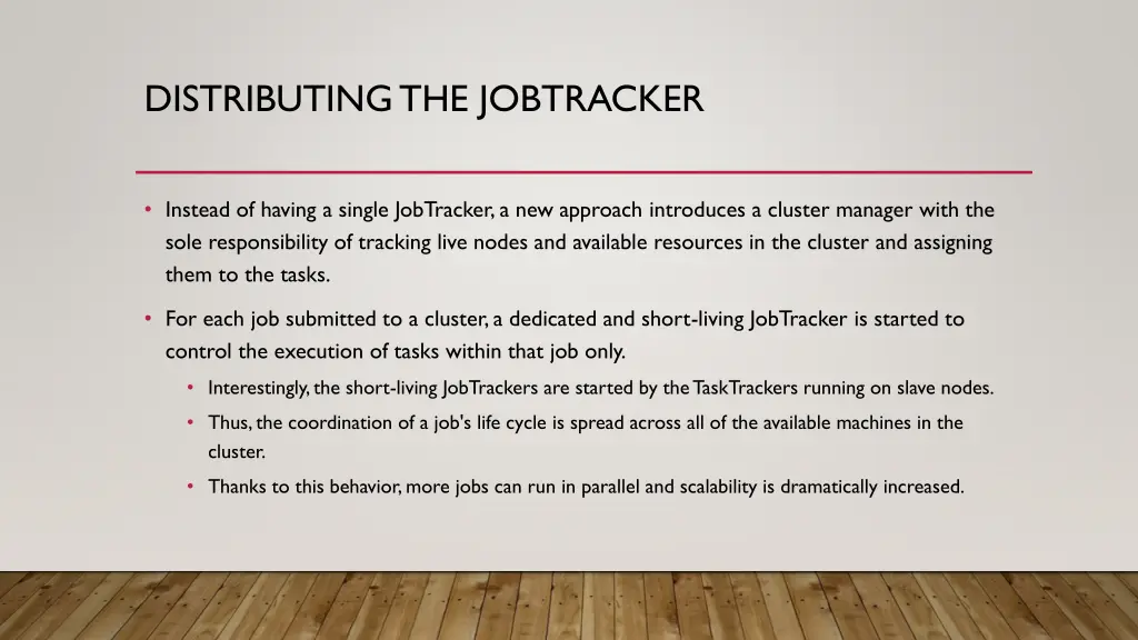 distributing the jobtracker