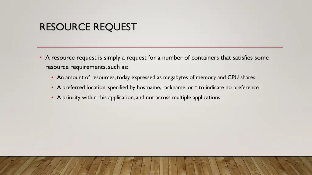 resource request