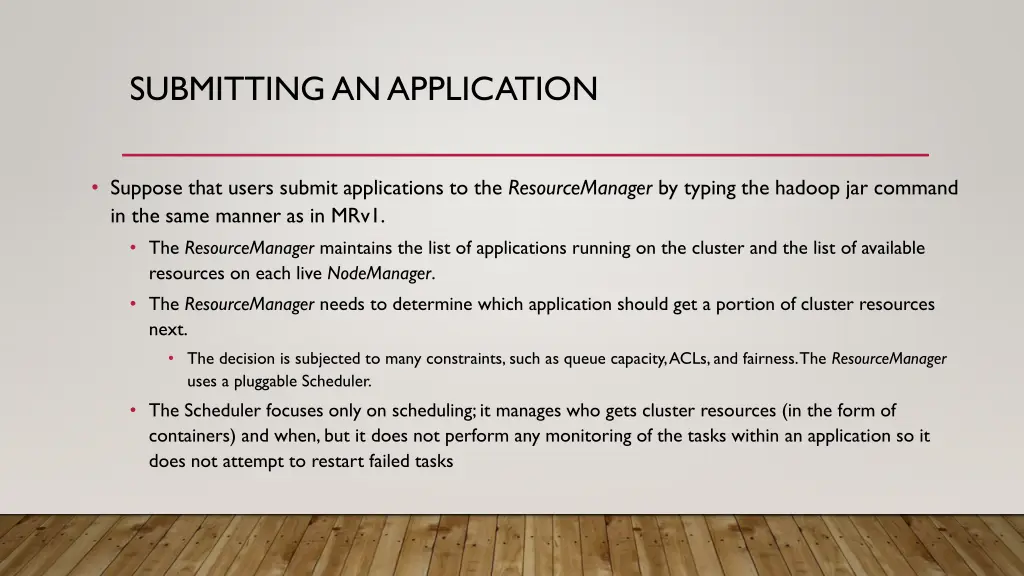 submitting an application