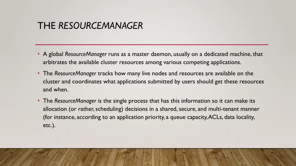 the resourcemanager