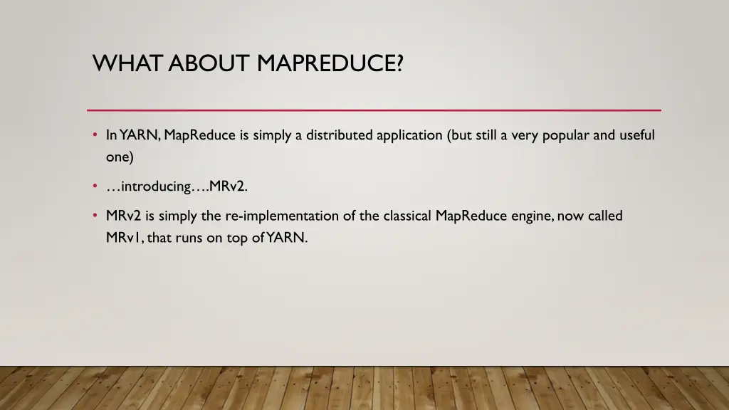 what about mapreduce