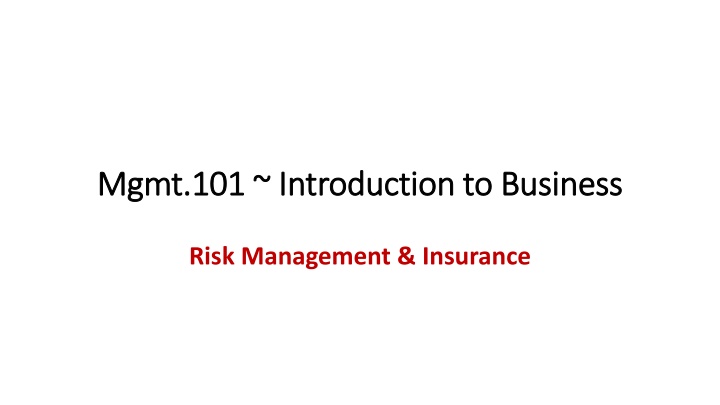 mgmt 101 introduction to business mgmt