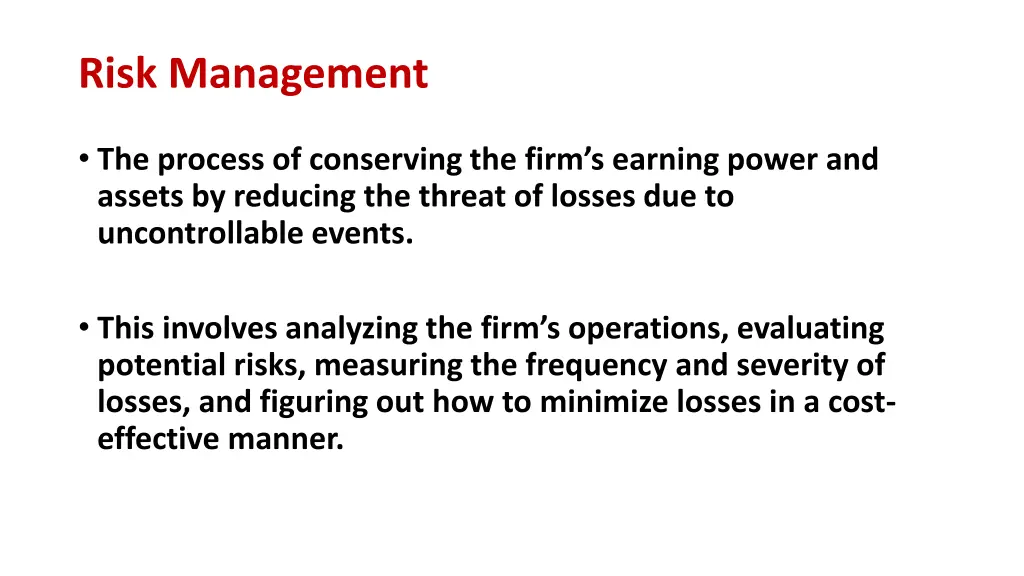 risk management