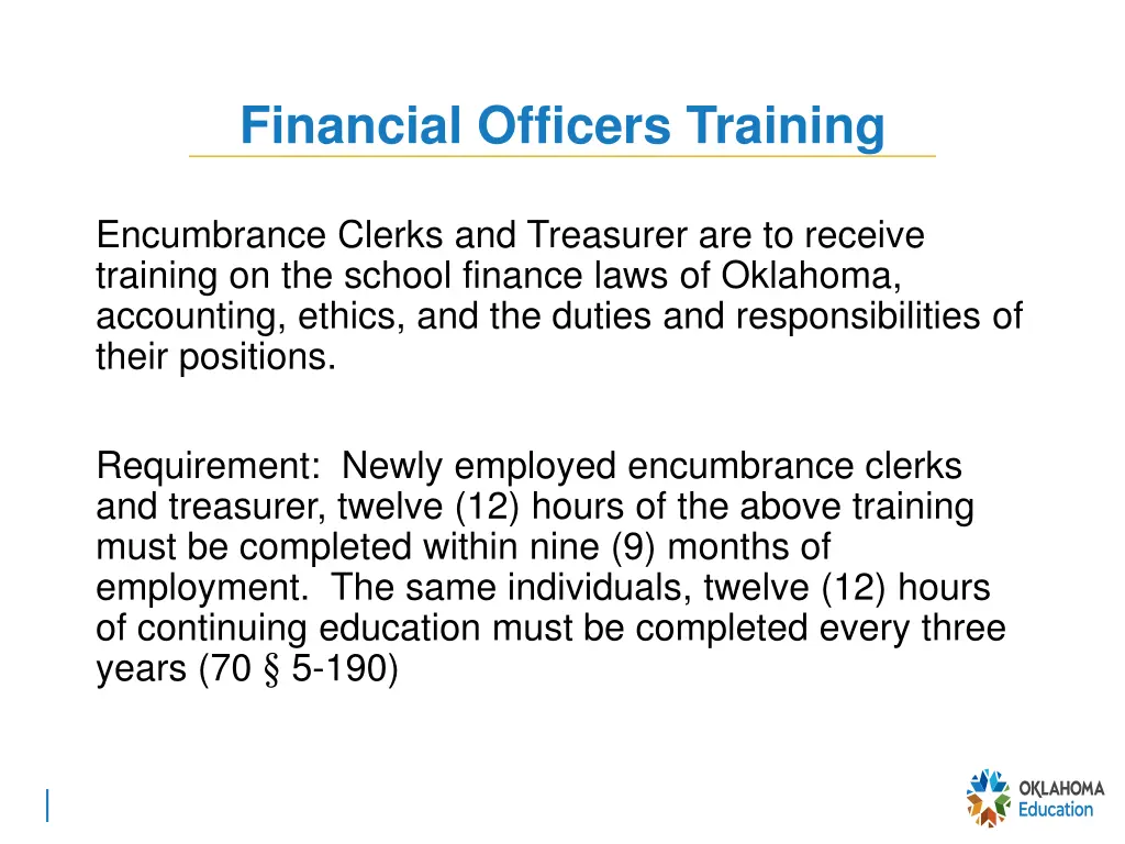 financial officers training