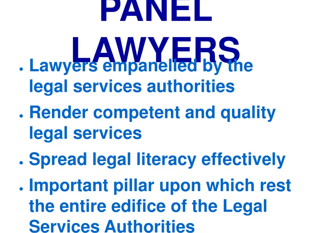 panel lawyers legal services authorities