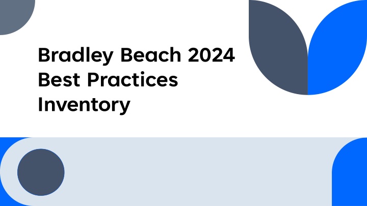 bradley beach 2024 best practices inventory