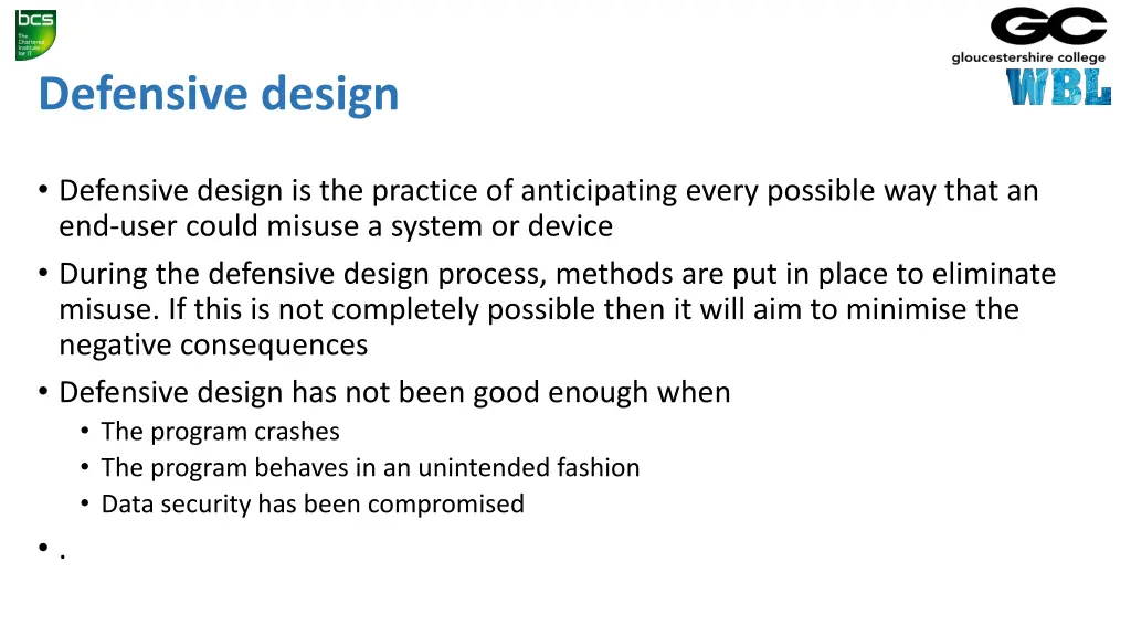 defensive design