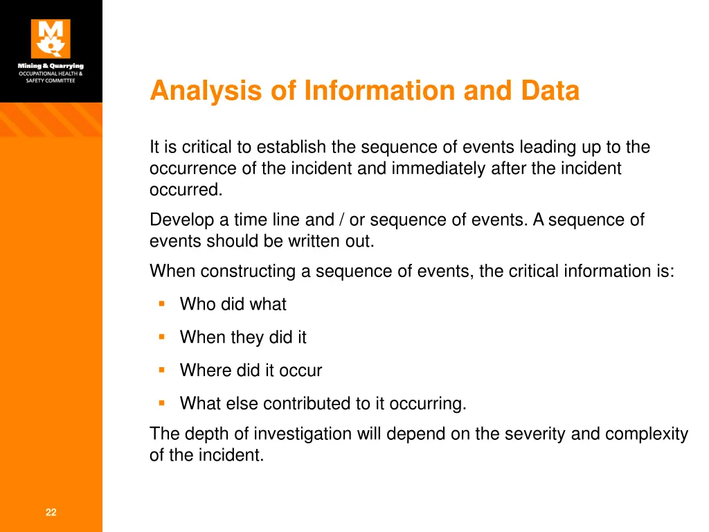 analysis of information and data