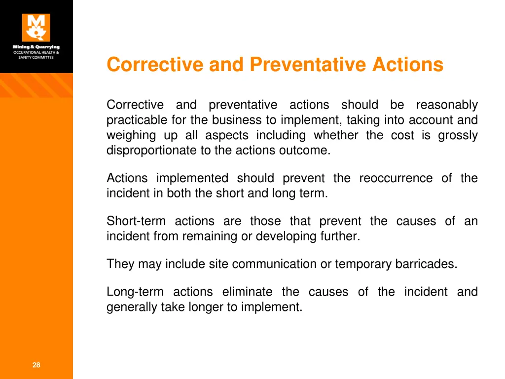 corrective and preventative actions 1