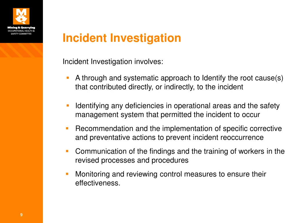 incident investigation