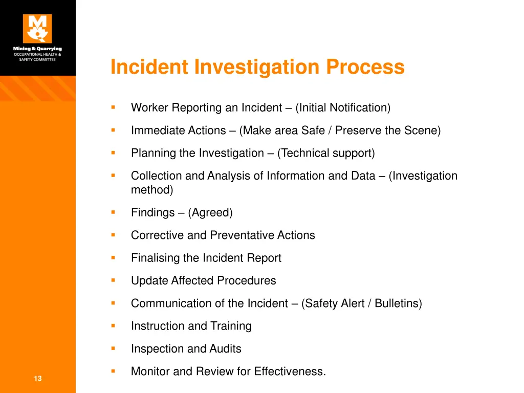 incident investigation process