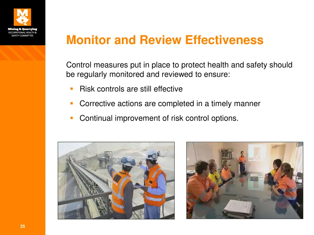 monitor and review effectiveness