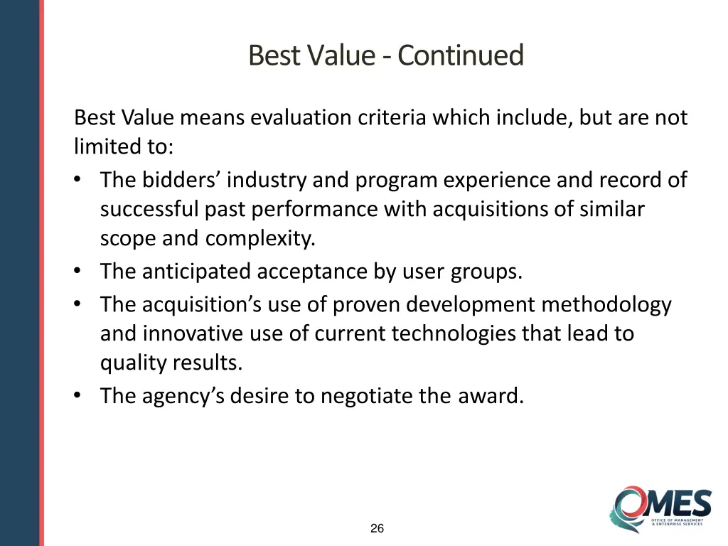 best value continued 1