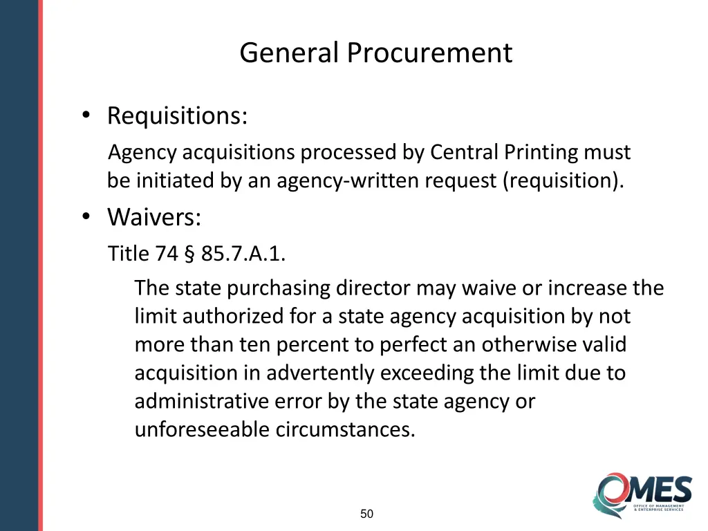 general procurement