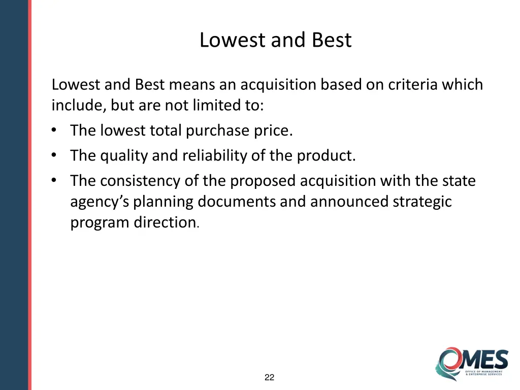 lowest and best