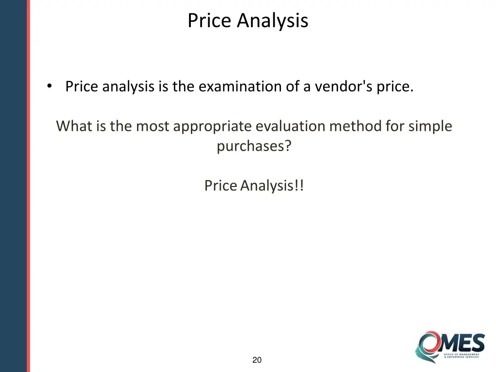 price analysis