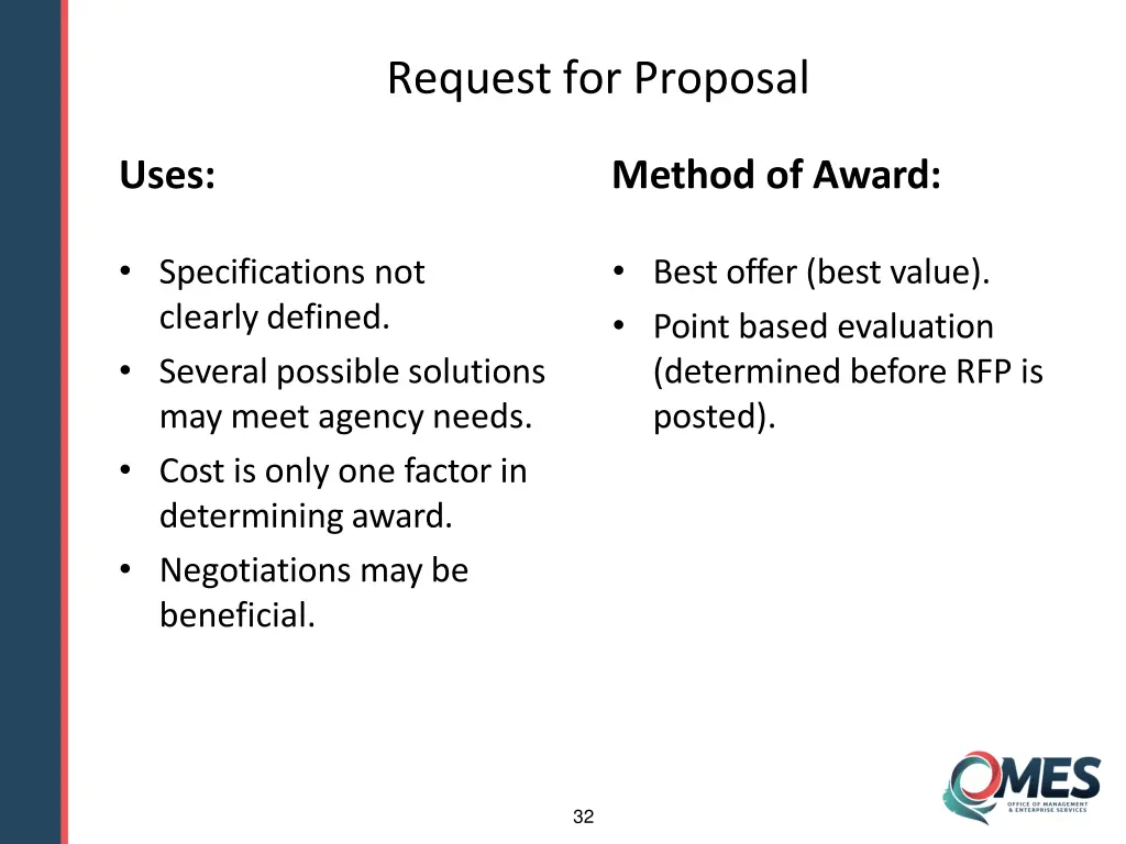 request for proposal