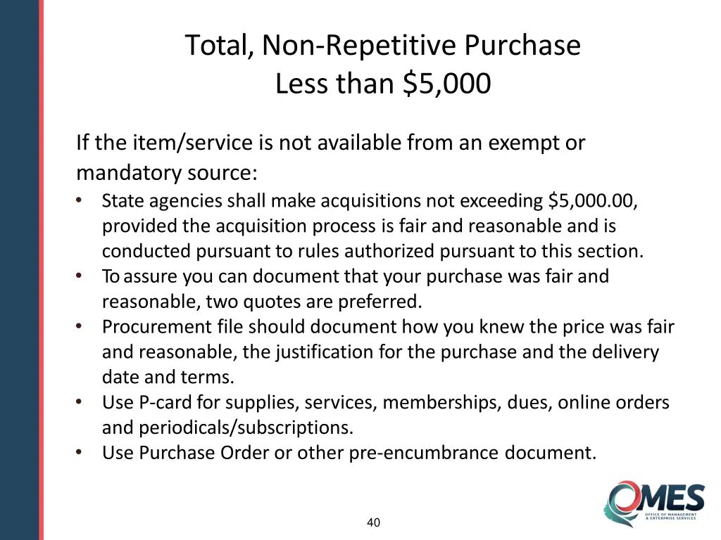 total non repetitive purchase less than 5 000