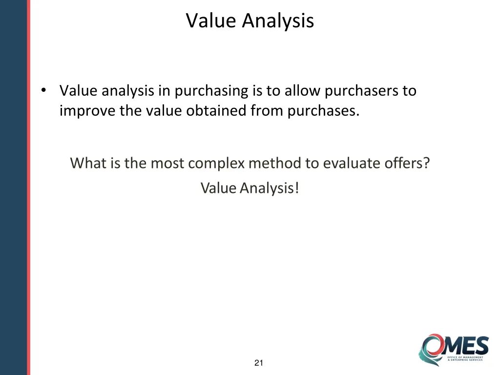 value analysis