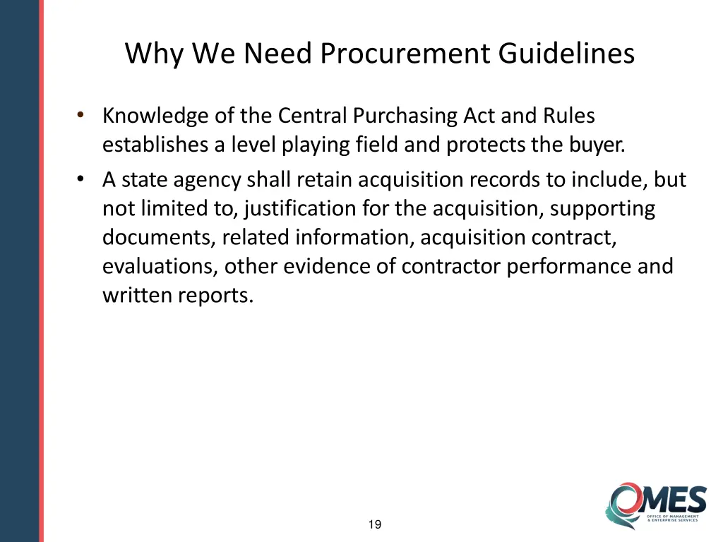why we need procurement guidelines 1