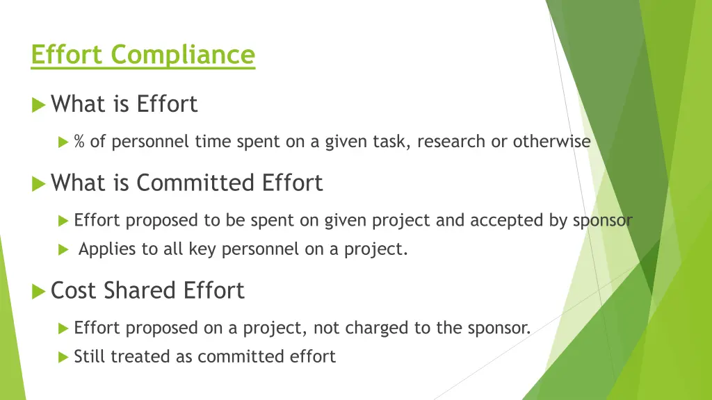 effort compliance