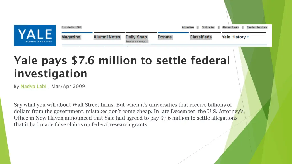 yale pays 7 6 million to settle federal