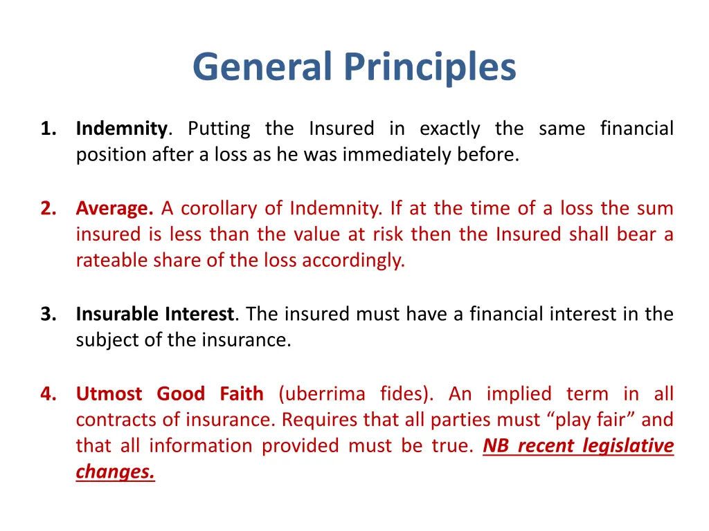 general principles