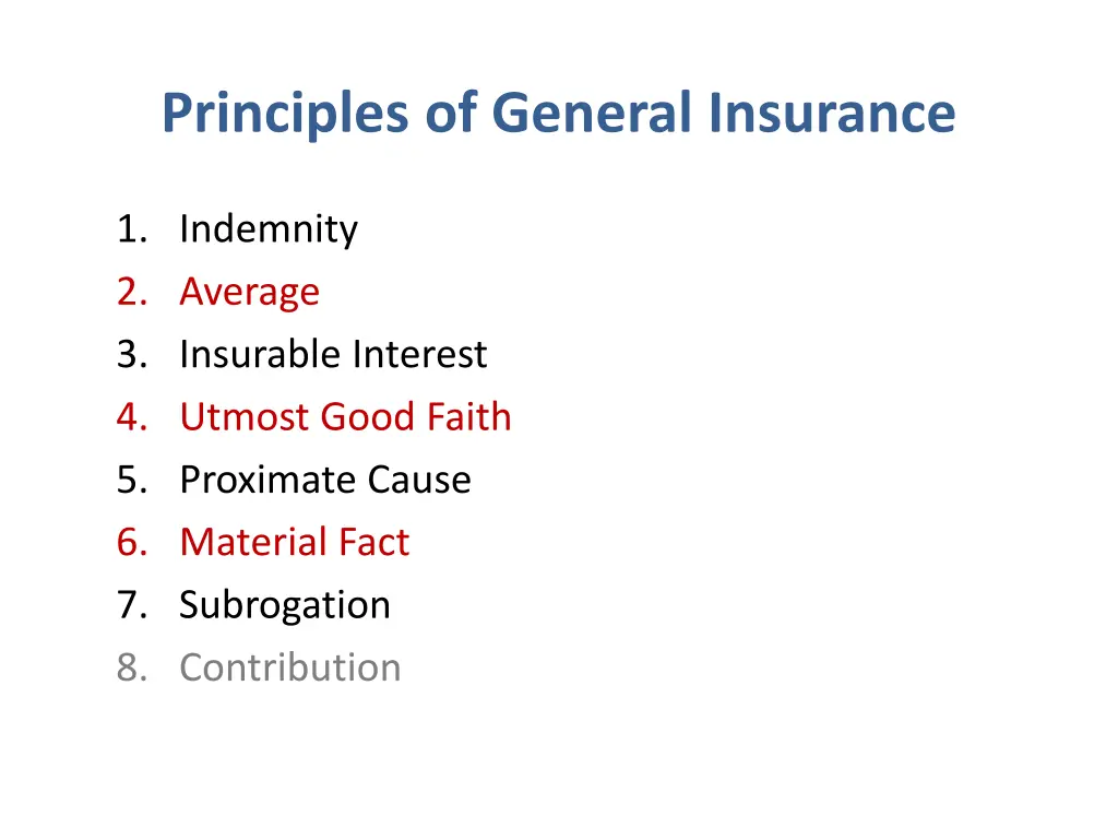 principles of general insurance