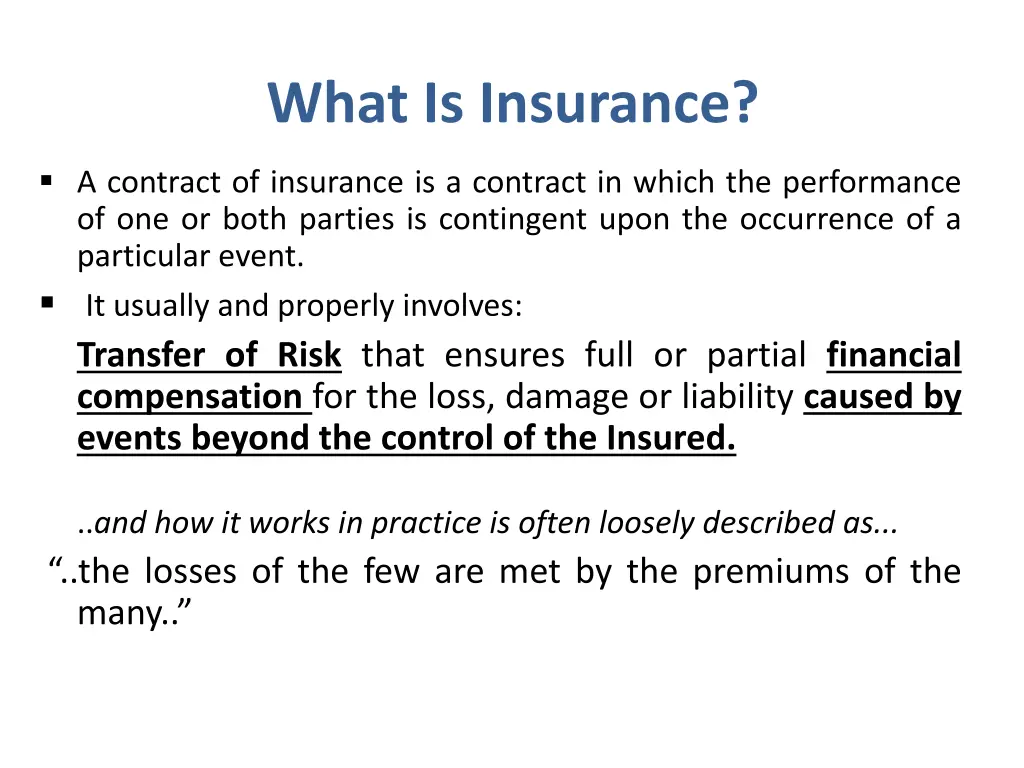 what is insurance 1