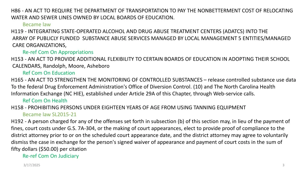 h86 an act to require the department