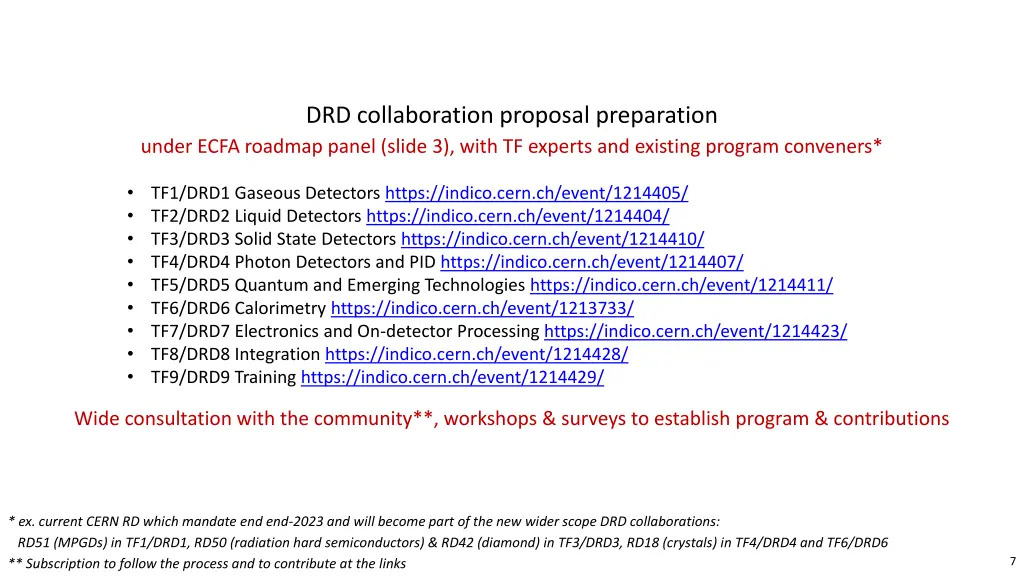 drd collaboration proposal preparation under ecfa