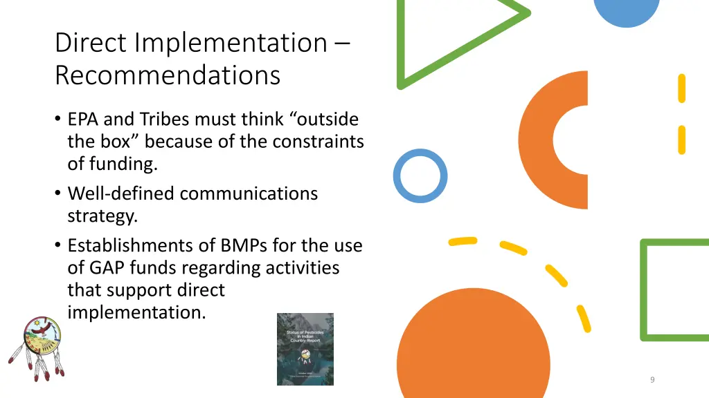 direct implementation recommendations