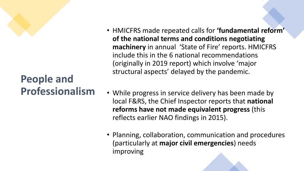 hmicfrs made repeated calls for fundamental