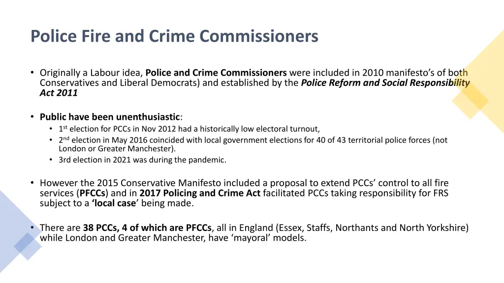 police fire and crime commissioners