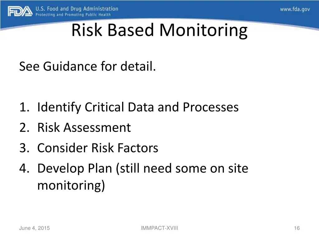 risk based monitoring