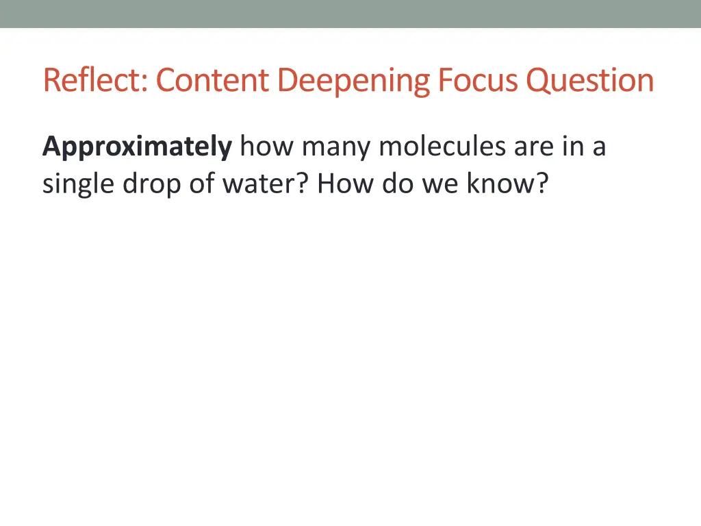 reflect content deepening focus question