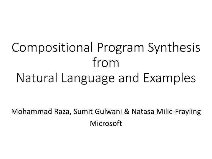 compositional program synthesis from natural
