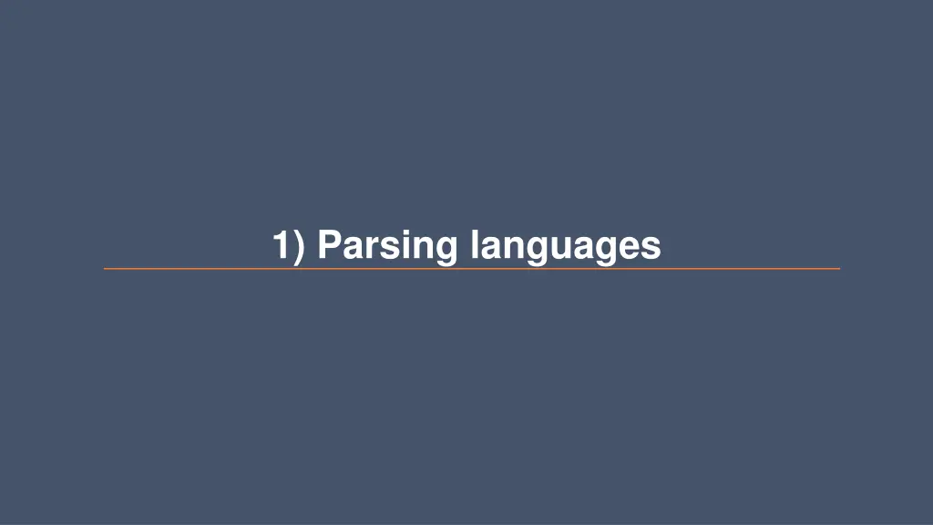 1 parsing languages