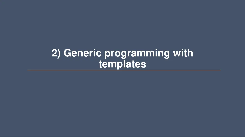 2 generic programming with templates