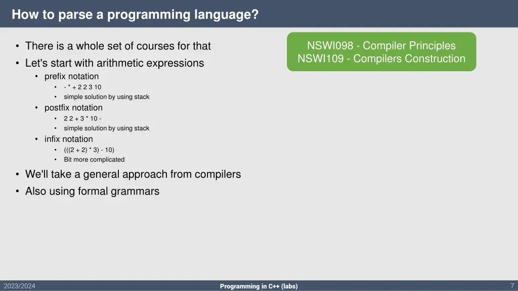 how to parse a programming language