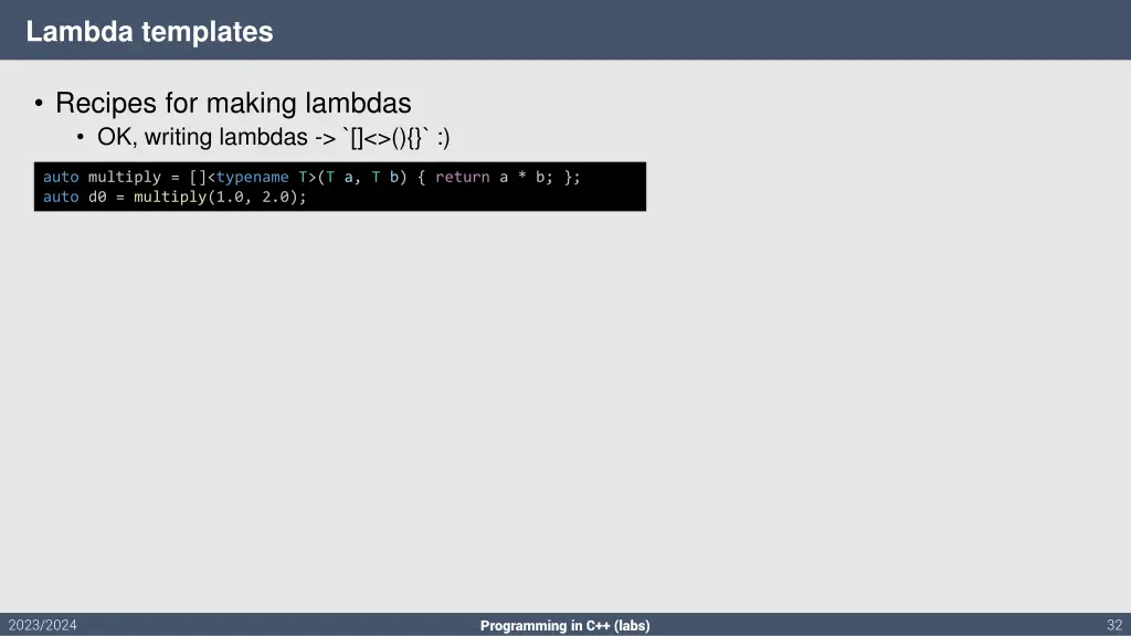 lambda templates