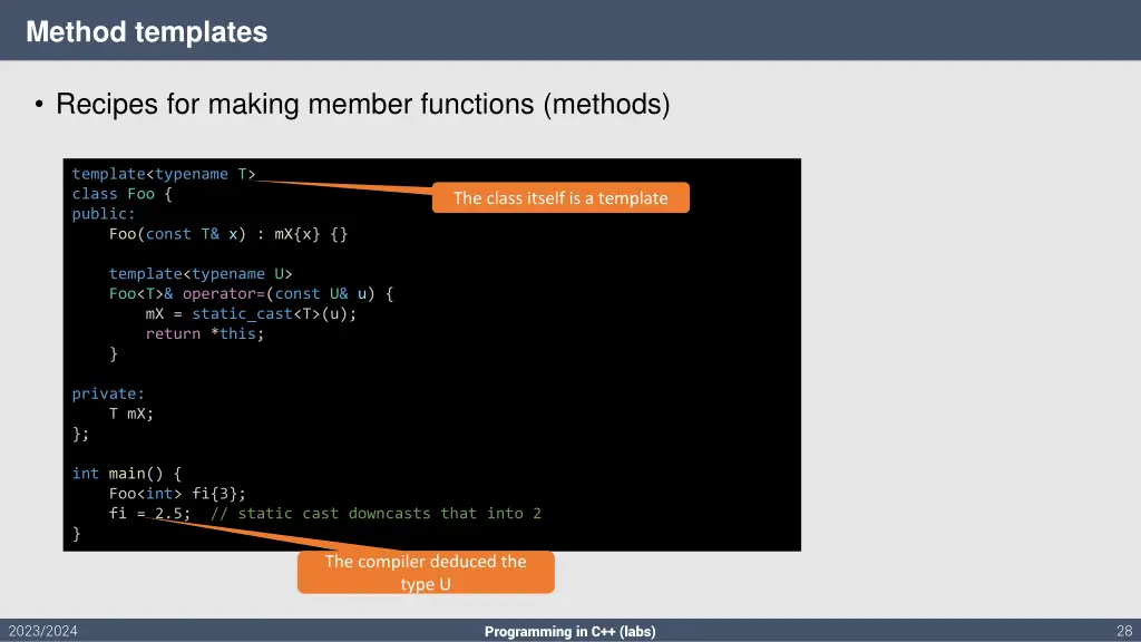 method templates