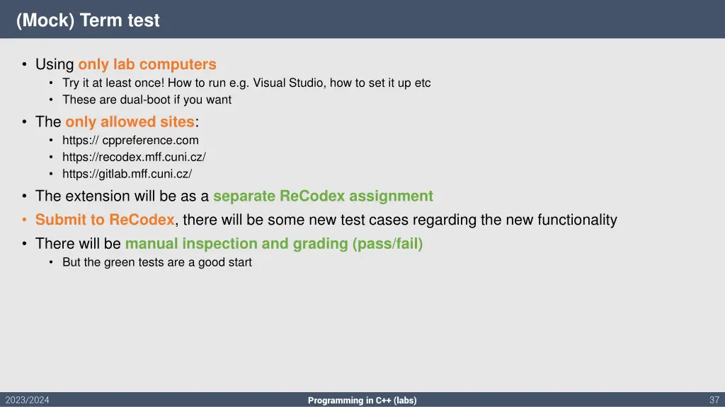 mock term test